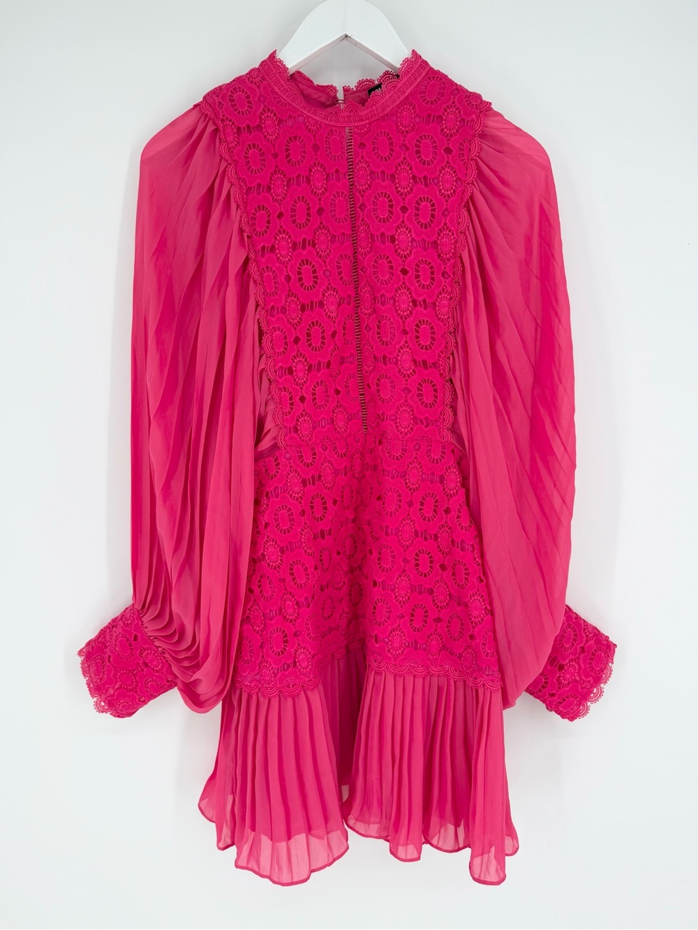 INA Hot Pink Crochet Dress